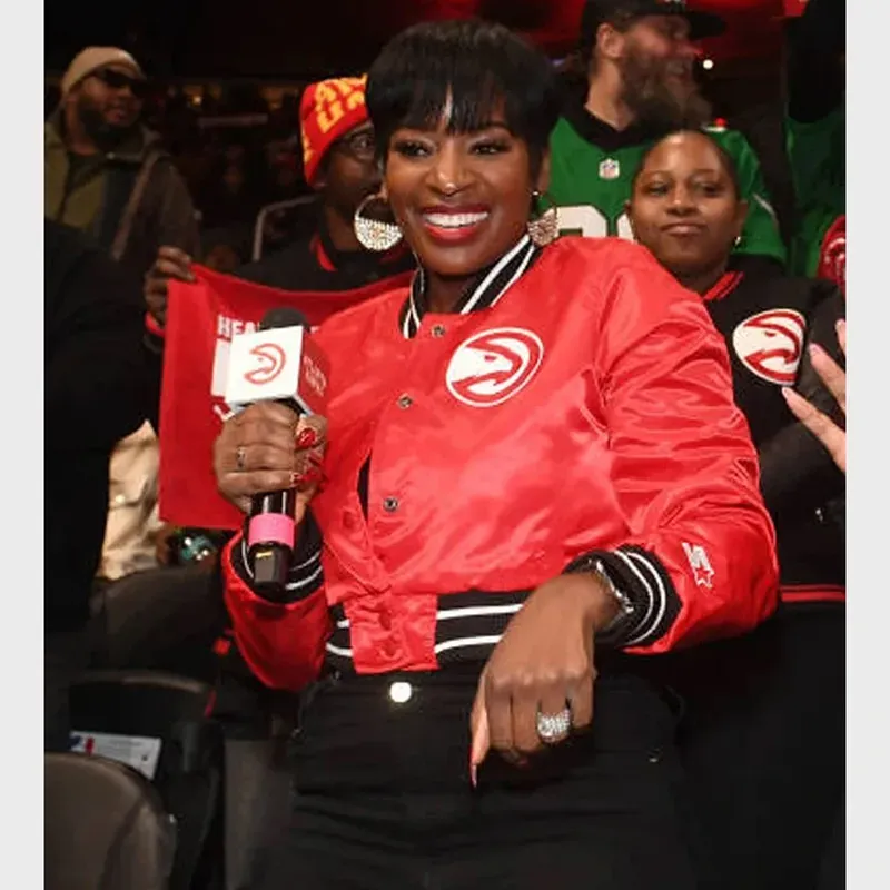 atlanta hawks shamea morton red jacket