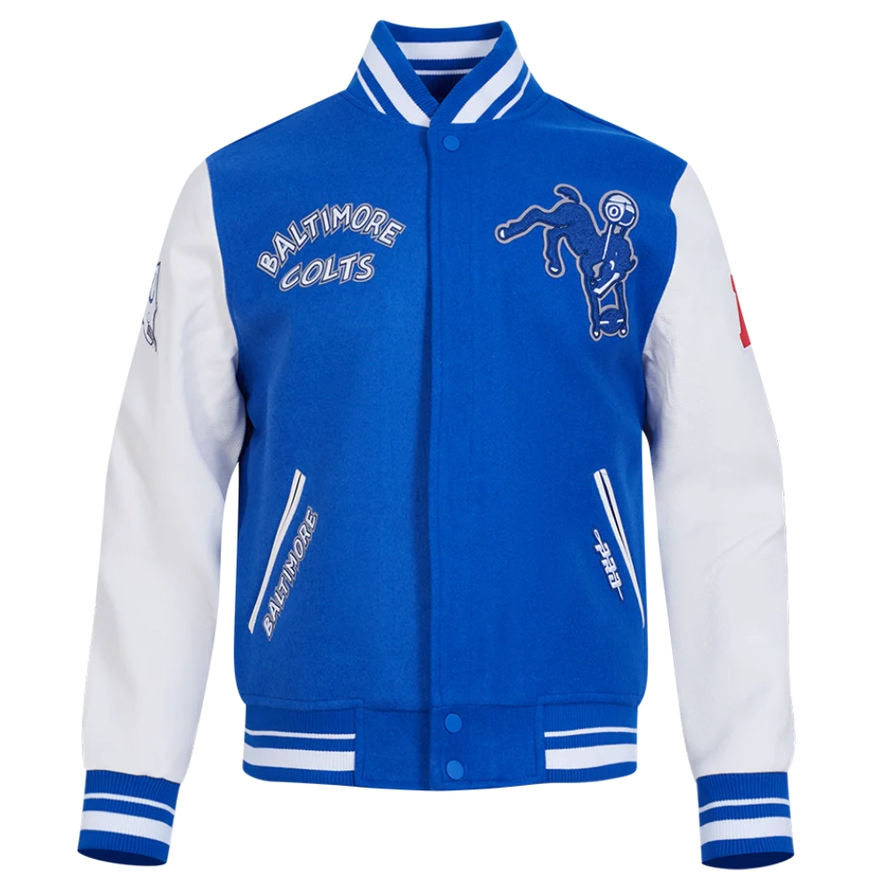 Baltimore colts retro classic wool and leather varsity jacket