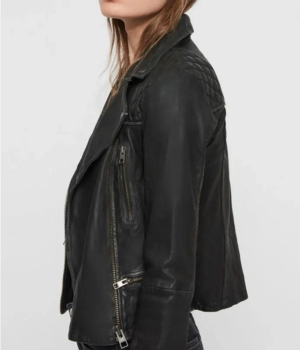 Batwoman Ruby Rose Biker Black Leather Jacket - Image 9