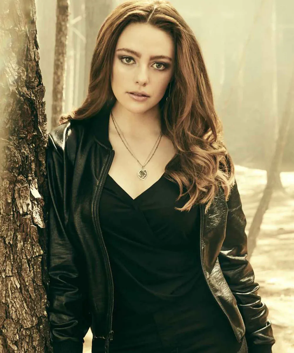 Alternative view of Danielle Rose Russell Legacies Black Leather Jacket