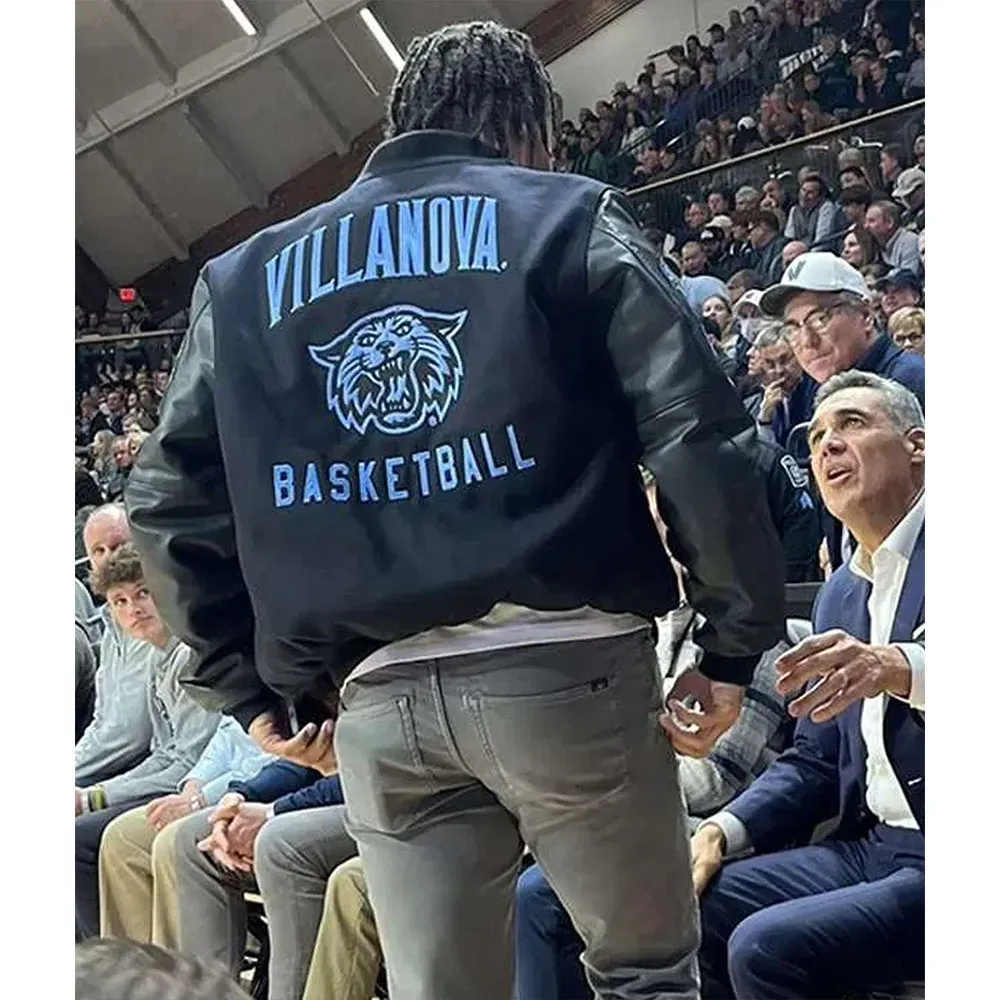 jalen brunson villanova basketball black jacket