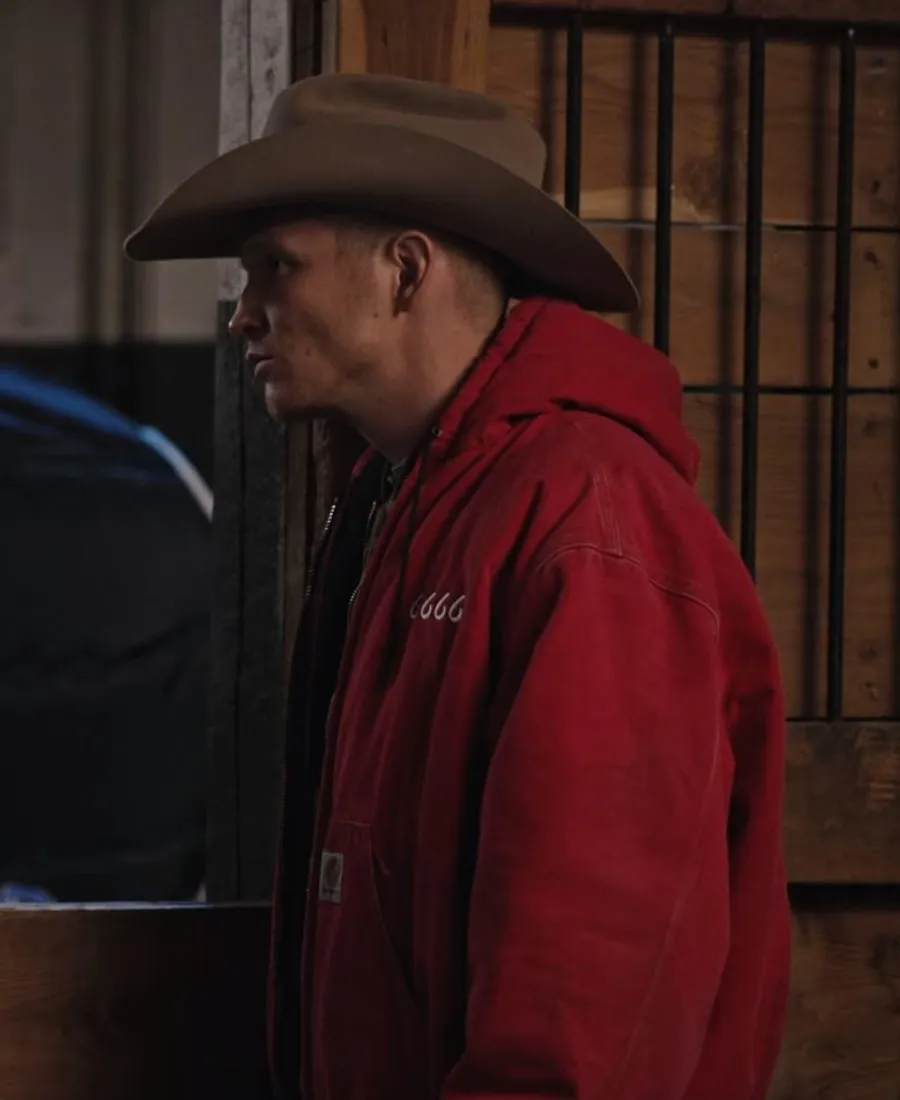 jimmy hurdstrom yellowstone red hoodie