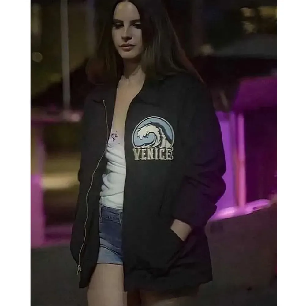 lana del rey venice work black wool jacketlana del rey venice work black wool jacket