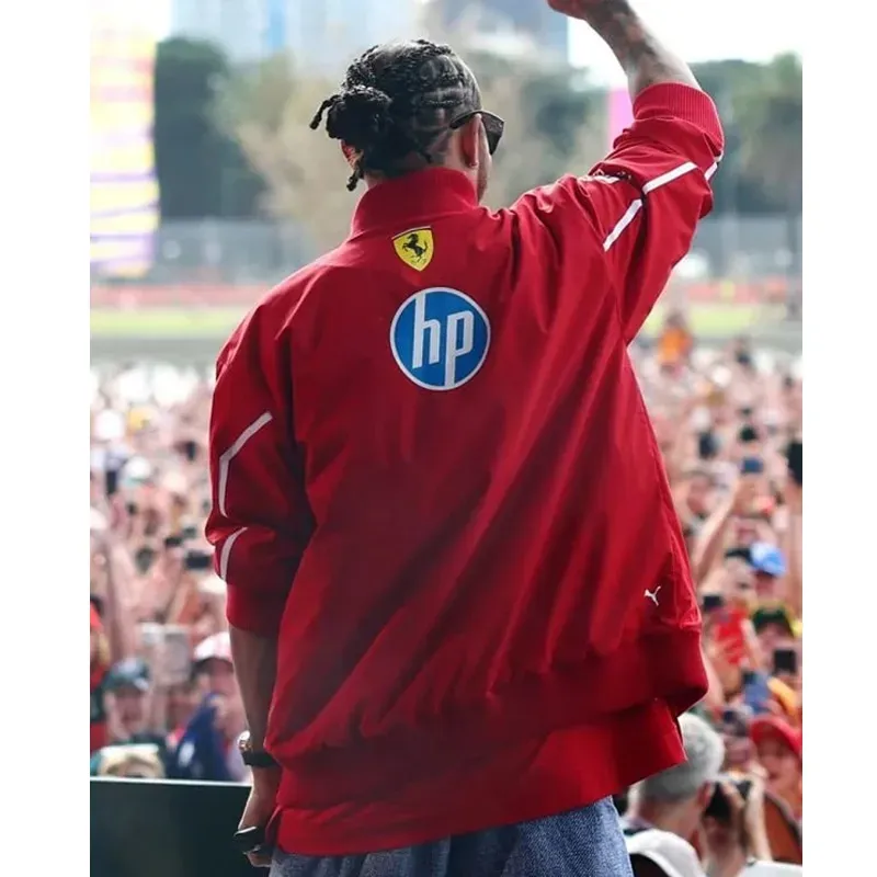lewis hamilton australian grand prix f1 red jacket