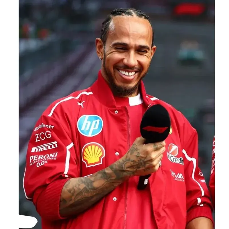 lewis hamilton australian grand prix f1 red satin jacket