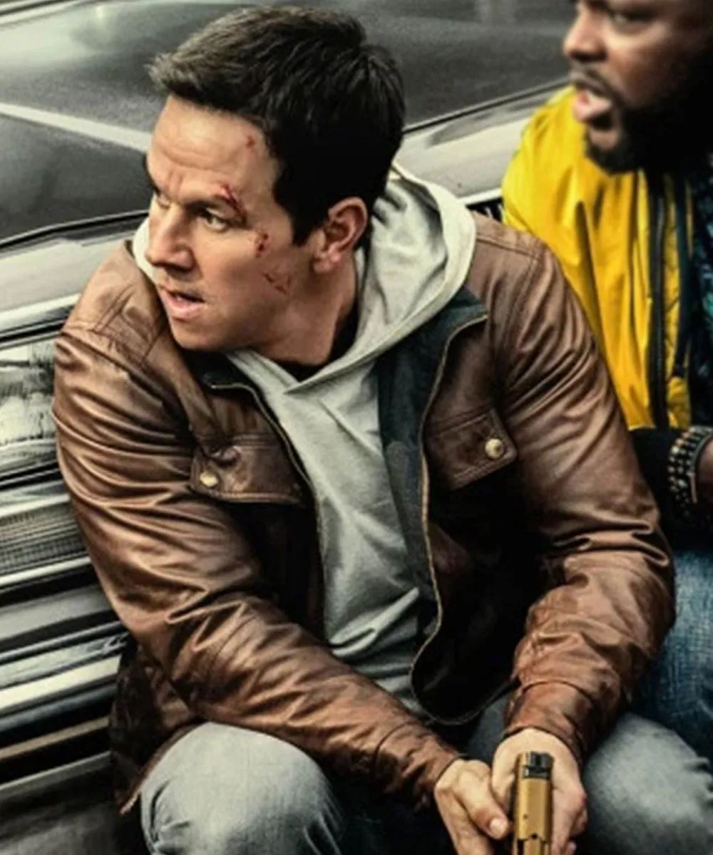 Spenser Confidential Mark Wahlberg Brown Leather Jacket - Image 6