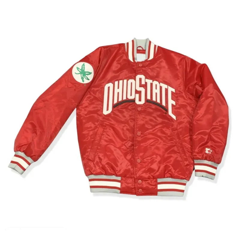 ohio state red satin jacket