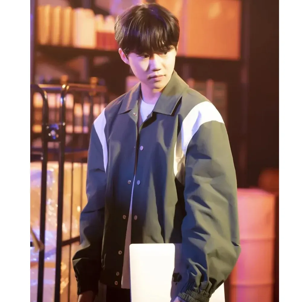 park ji-bin a shop for killers cotton green jacket