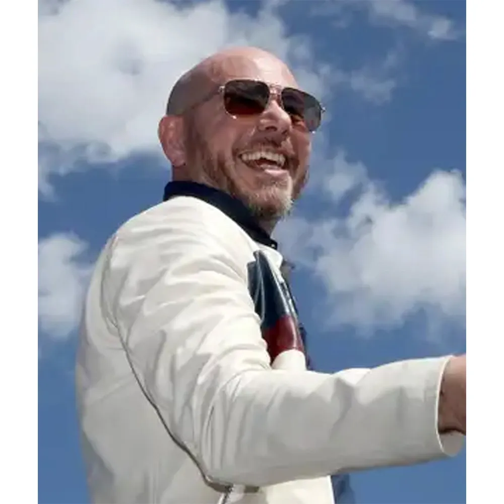 pitbull nascar white jacket