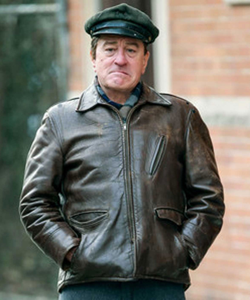 Alternative view of Robert Anthony De Niro The Irishman Brown Leather Jacket