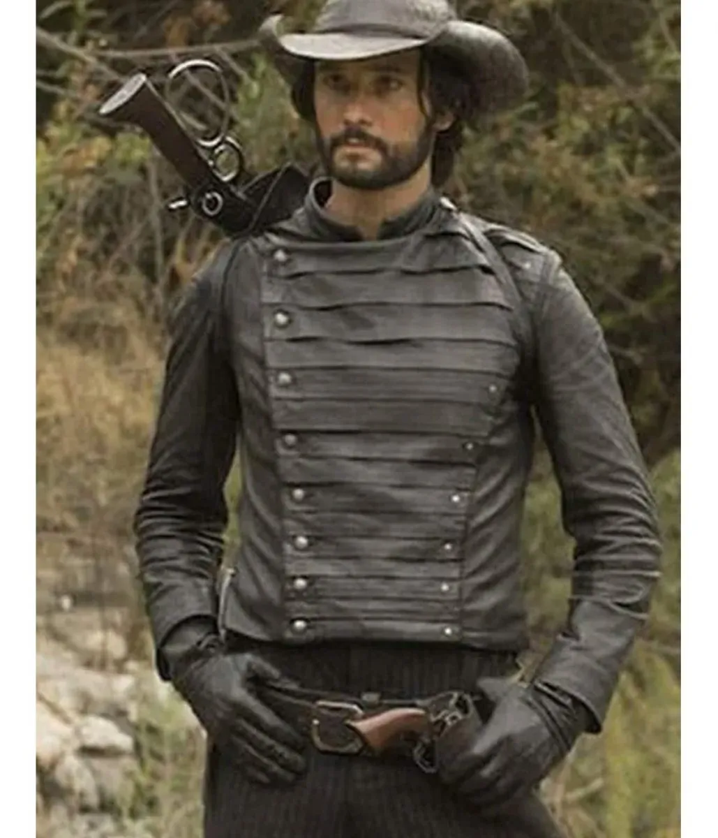 Rodrigo Santoro Westworld Black Leather Jacket