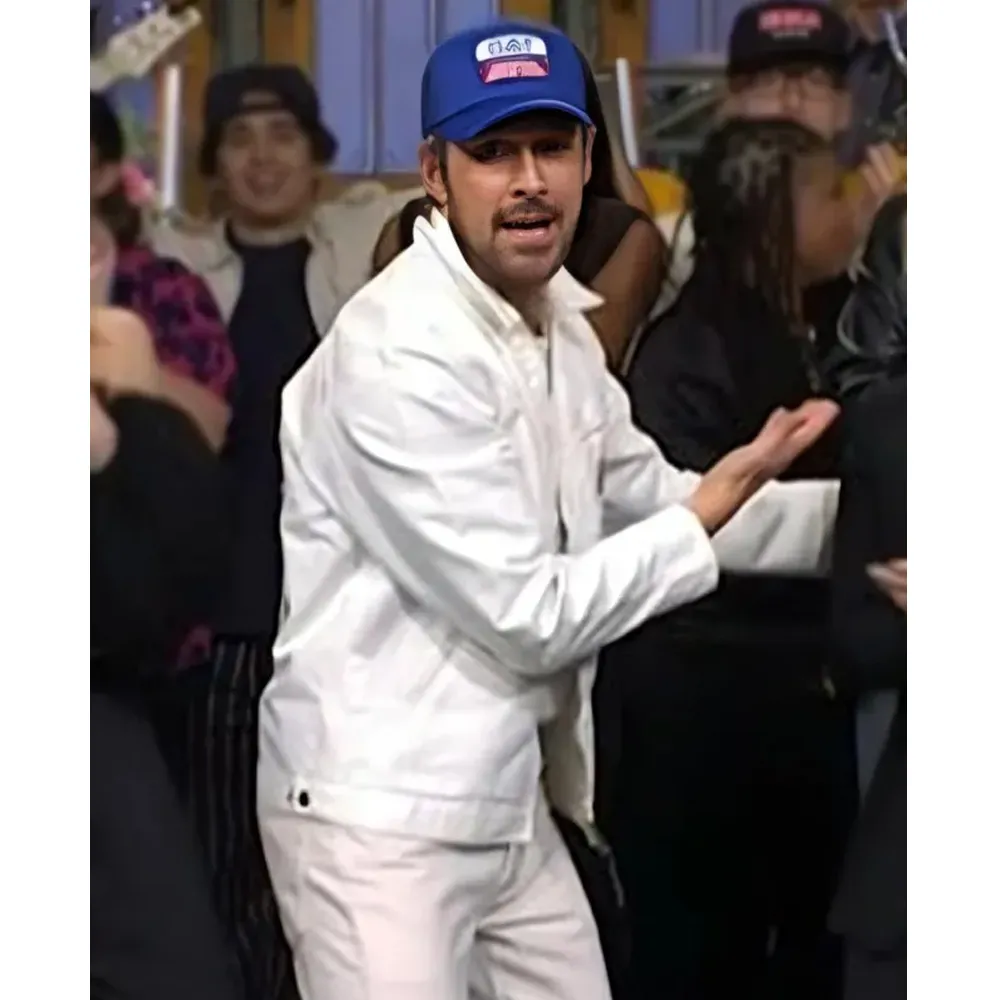 snl the fall guy ryan gosling cotton white jacket
