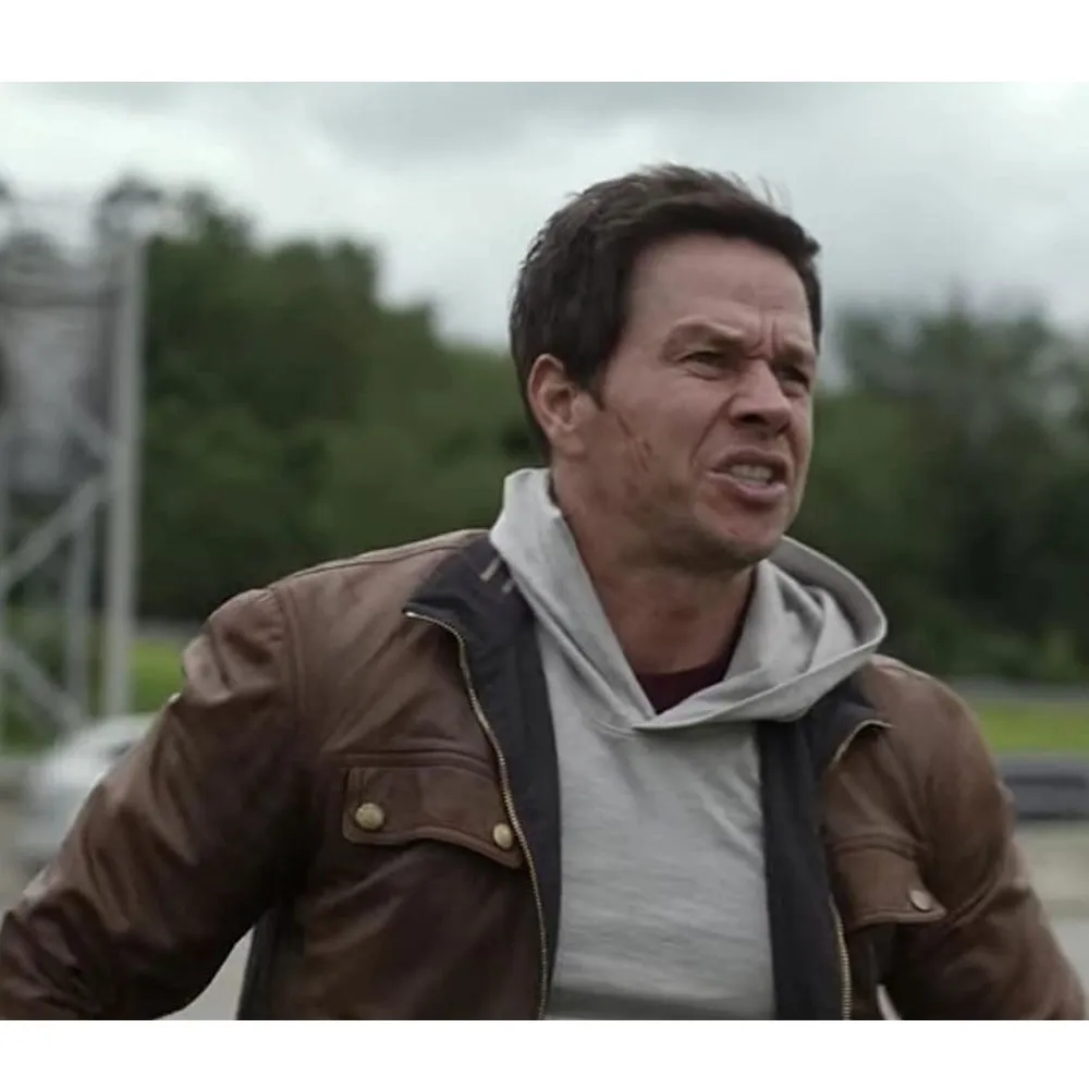 Spenser Confidential Mark Wahlberg Brown Leather Jacket - Image 3
