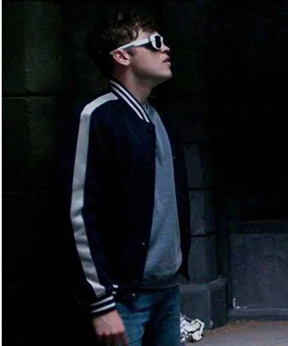 Supernatural Alexander Calvert Striped Varsity Jacket - Image 4