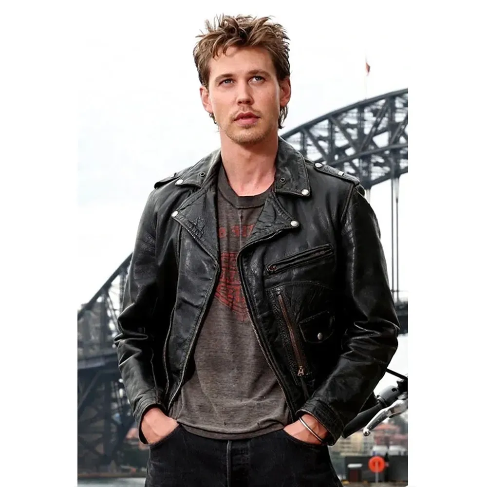 the bikeriders benny black leather jacket