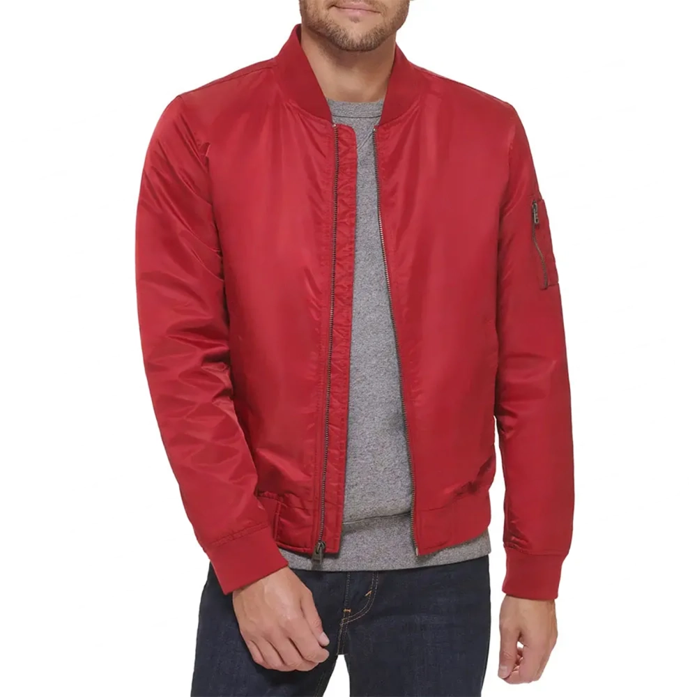 Alternative view of The Mess You Leave Behind Aron Piper Red Satin Jacket