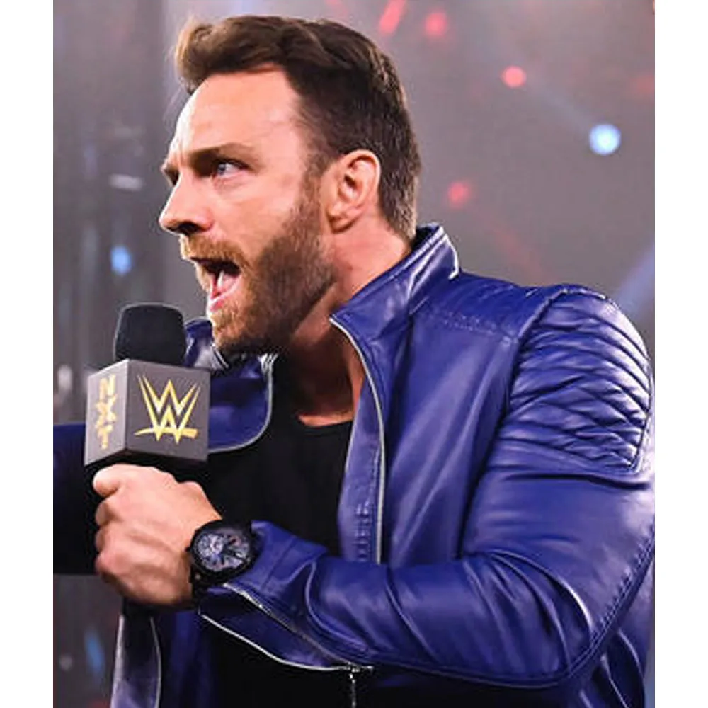 La knight blue leather jacket