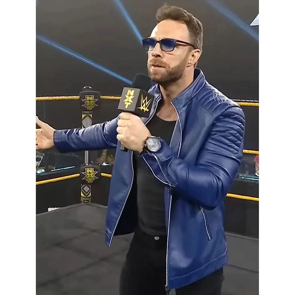 La knight nxt blue leather jacket