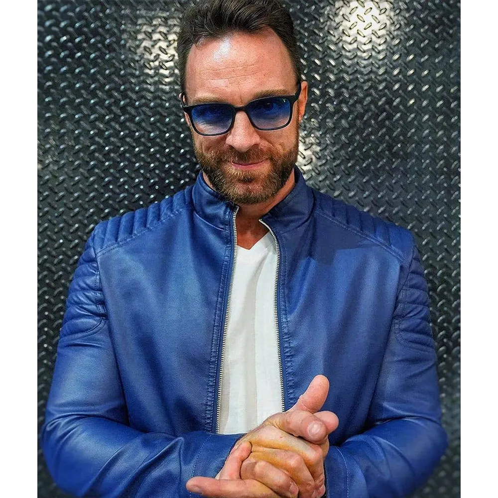 La knight nxt leather blue jacket