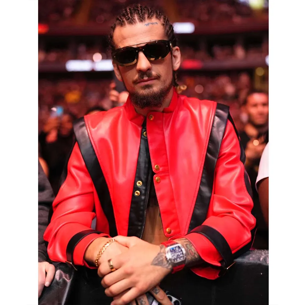 Sean daniel o’malley red leather jacket