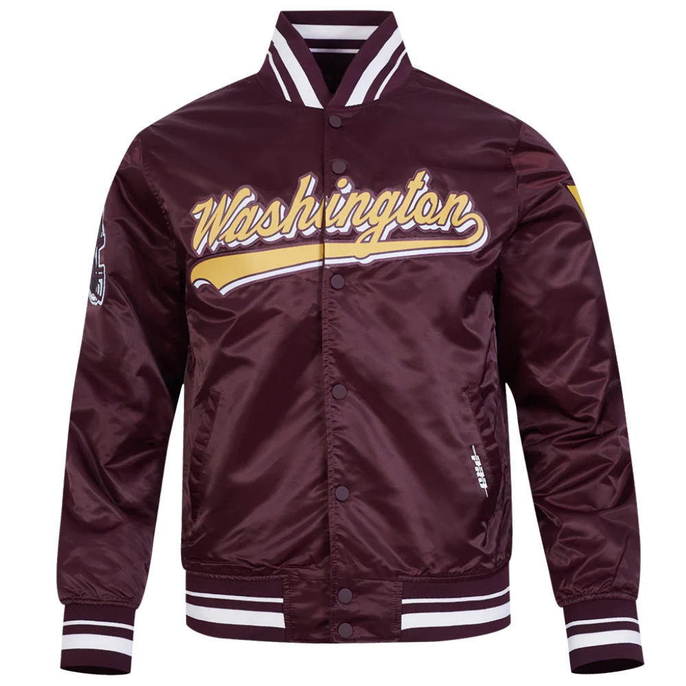 Washington commanders script tail satin jacket