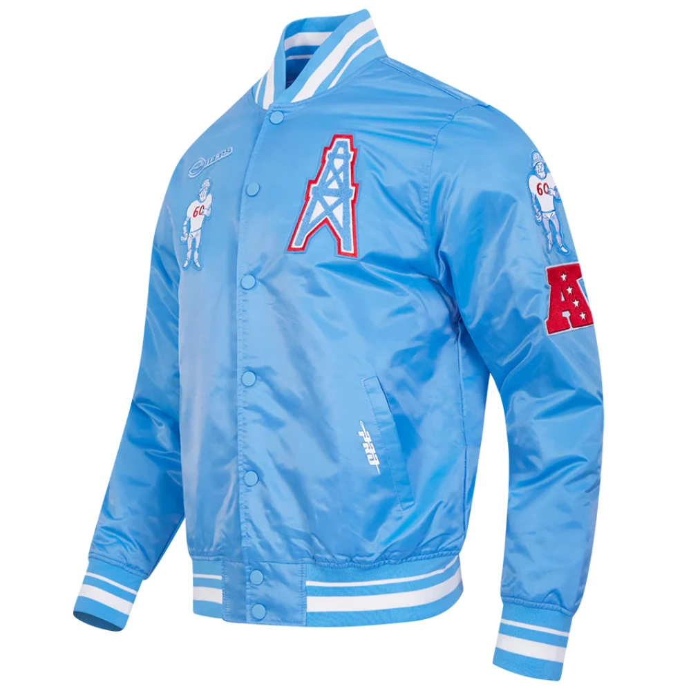 Houston oilers retro classic blue jacket