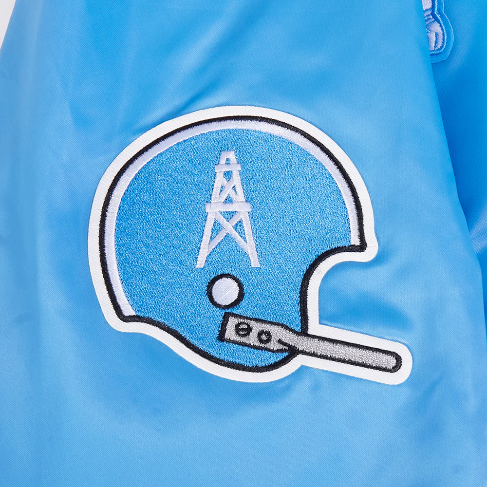 Houston oilers retro classic blue rib satin patch logo