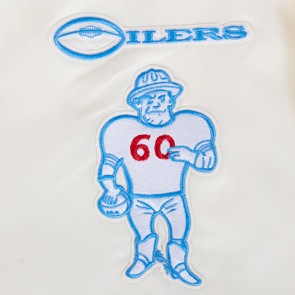 Houston oilers retro classic rib satin patch