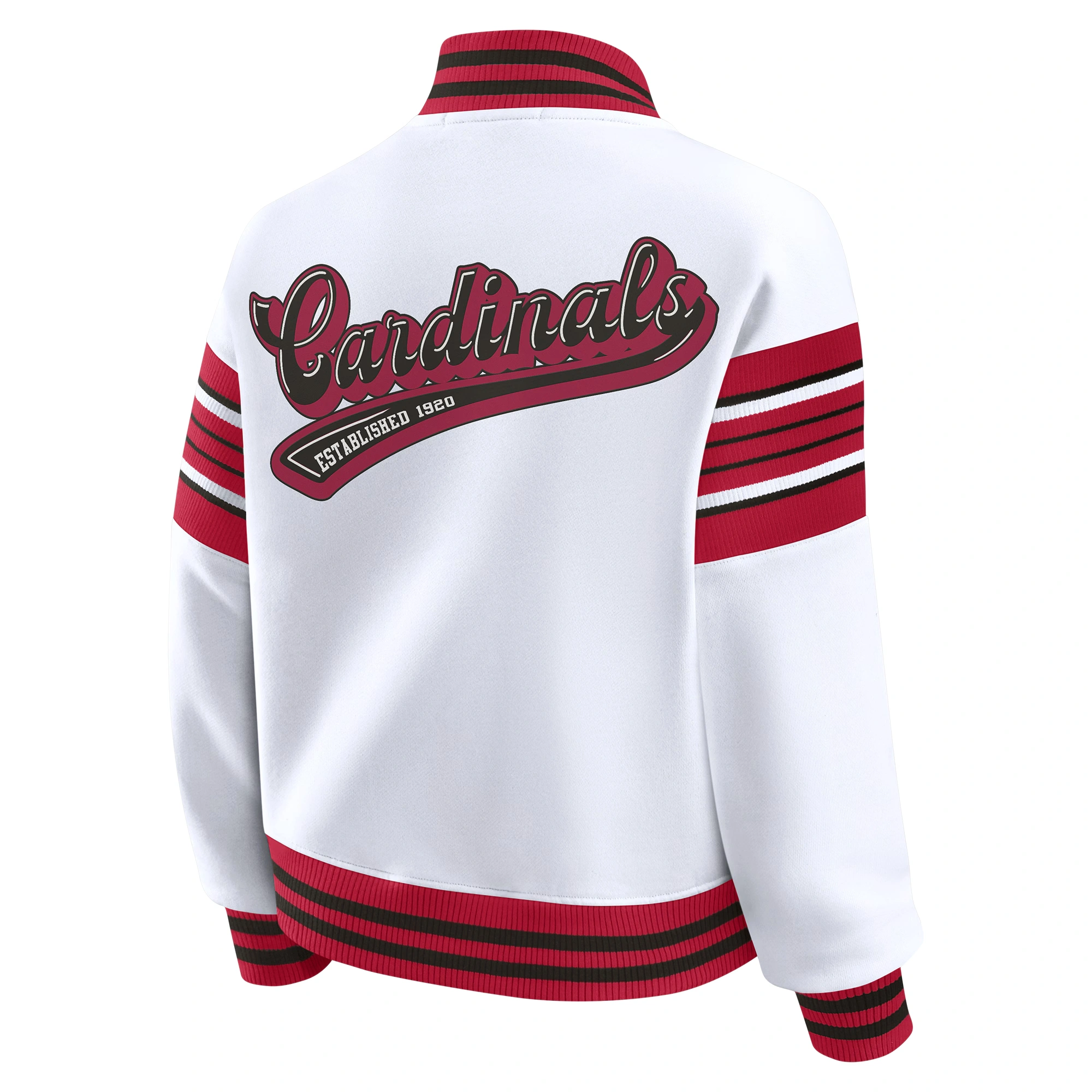 Arizona cardinals womens full snap fleece jacket 2