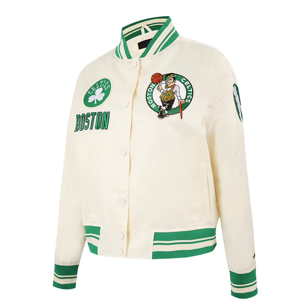 Boston celtics womens retro classic satin jacket