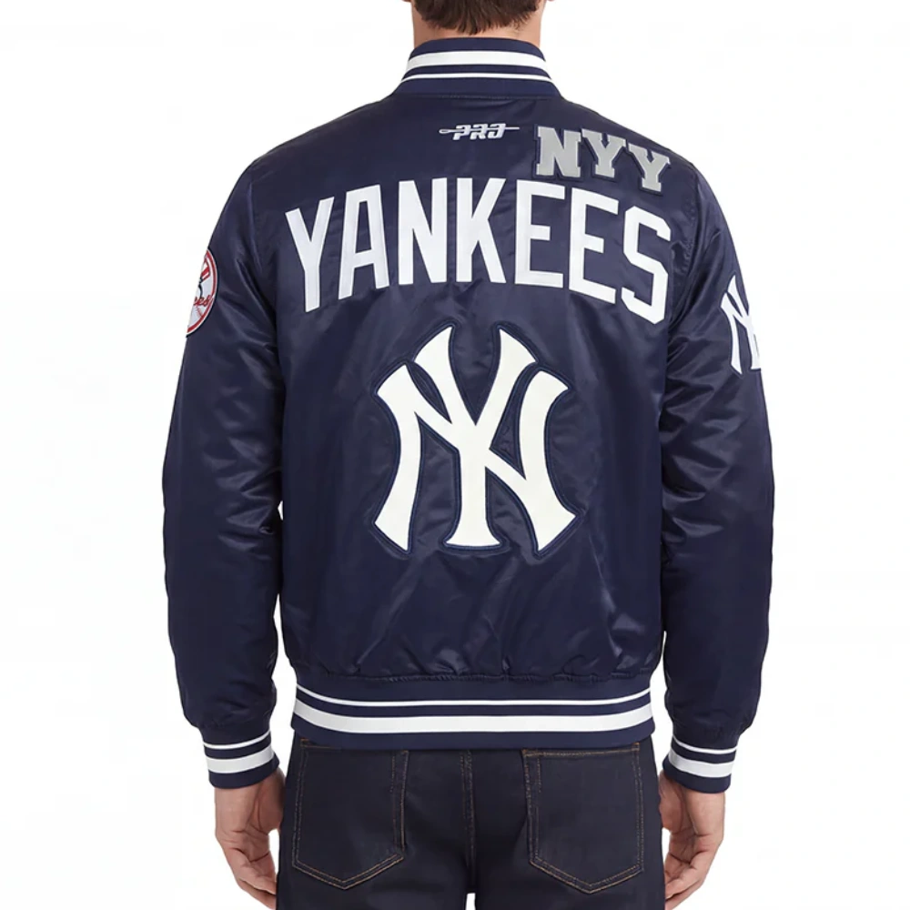 Ny yankees letterman satin jacket